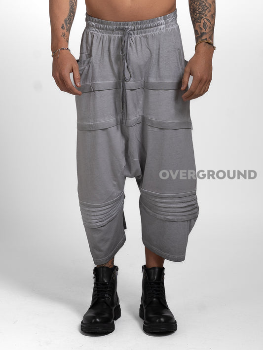 PANTALONE CORTO CAVALLO BASSO CON PIEGHE DAVANTI - OVERGROUND STORE 