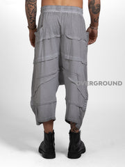 PANTALONE CORTO CAVALLO BASSO CON PIEGHE DAVANTI - OVERGROUND STORE 