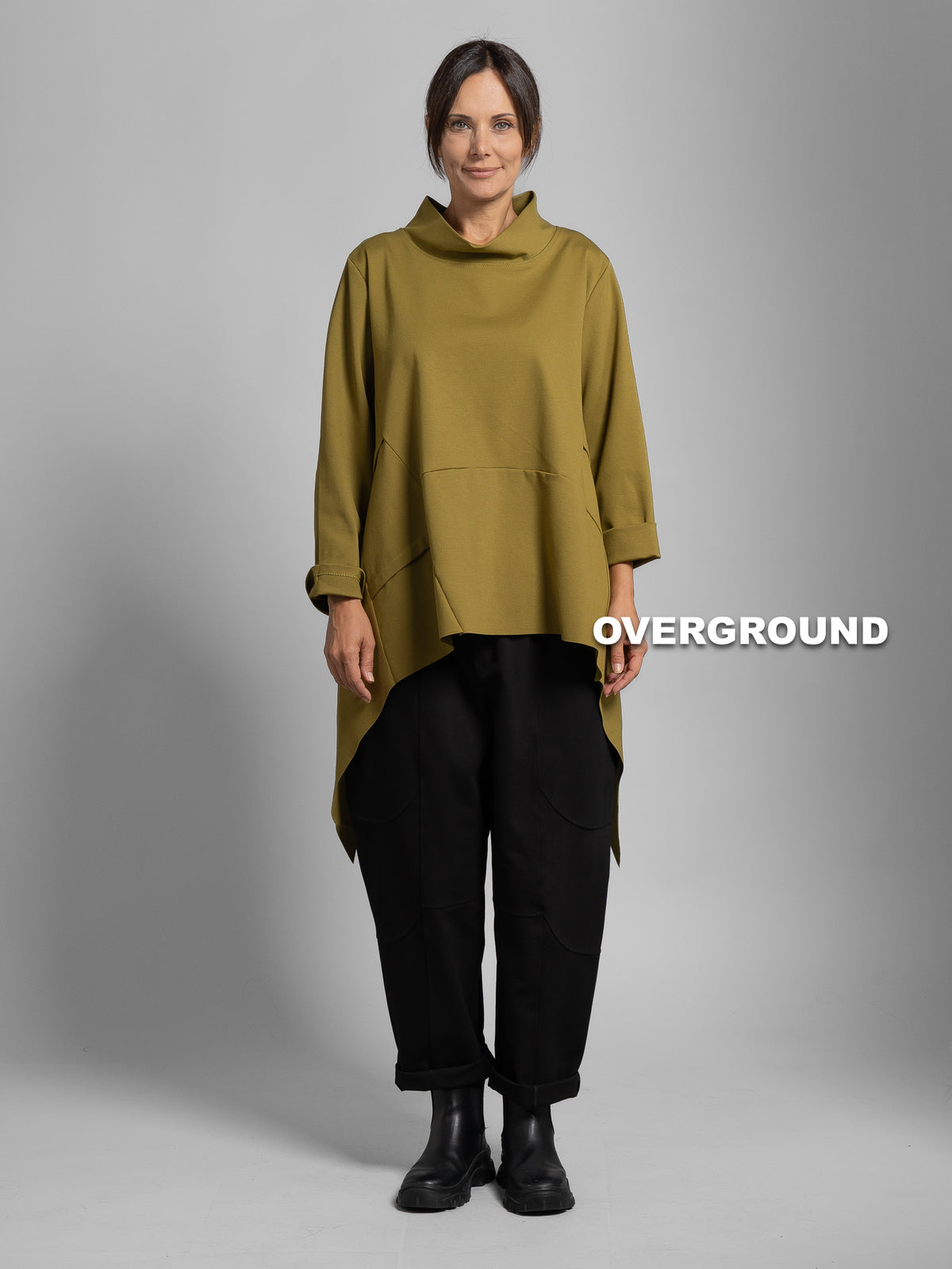 OVERSIZED BLOUSE WITH HIGH NECK