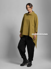 OVERSIZED BLOUSE WITH HIGH NECK