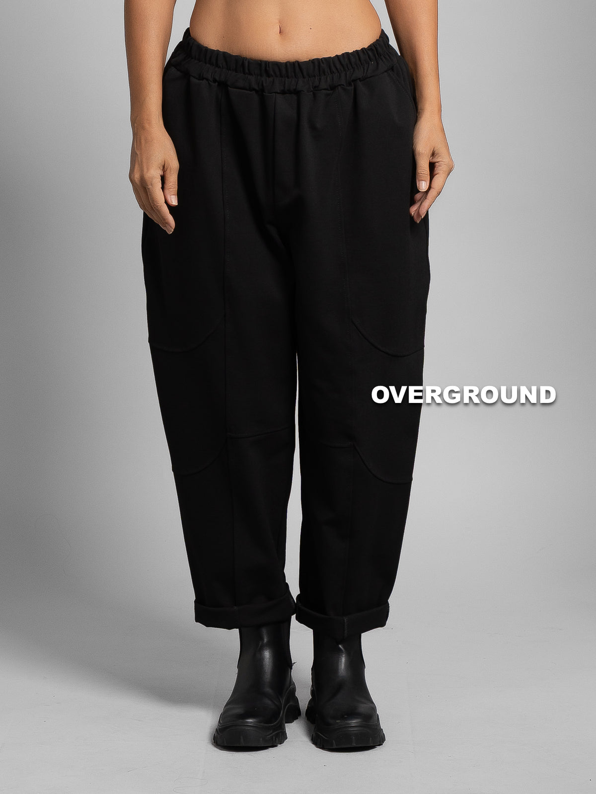 PANTALONE OVER GAMBULE LARGO CUCITURE FRONTE RETRO