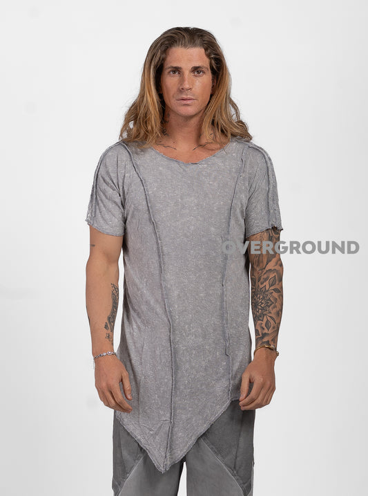 MAGLIA LEGGERA CON DOPPIA CUCITURA DAVANTI TAGLIO VIVO - OVERGROUND STORE 