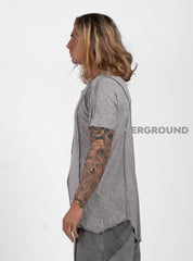 MAGLIA LEGGERA CON DOPPIA CUCITURA DAVANTI TAGLIO VIVO - OVERGROUND STORE 