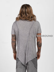MAGLIA LEGGERA CON DOPPIA CUCITURA DAVANTI TAGLIO VIVO - OVERGROUND STORE 