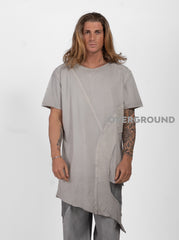 MAGLIA ASIMMETRICA CON SPACCO STONDATO LATERALE - OVERGROUND STORE 