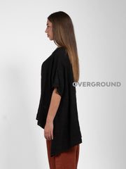 OVERSIZED LINEN BLOUSE WITH SIDE POINTS