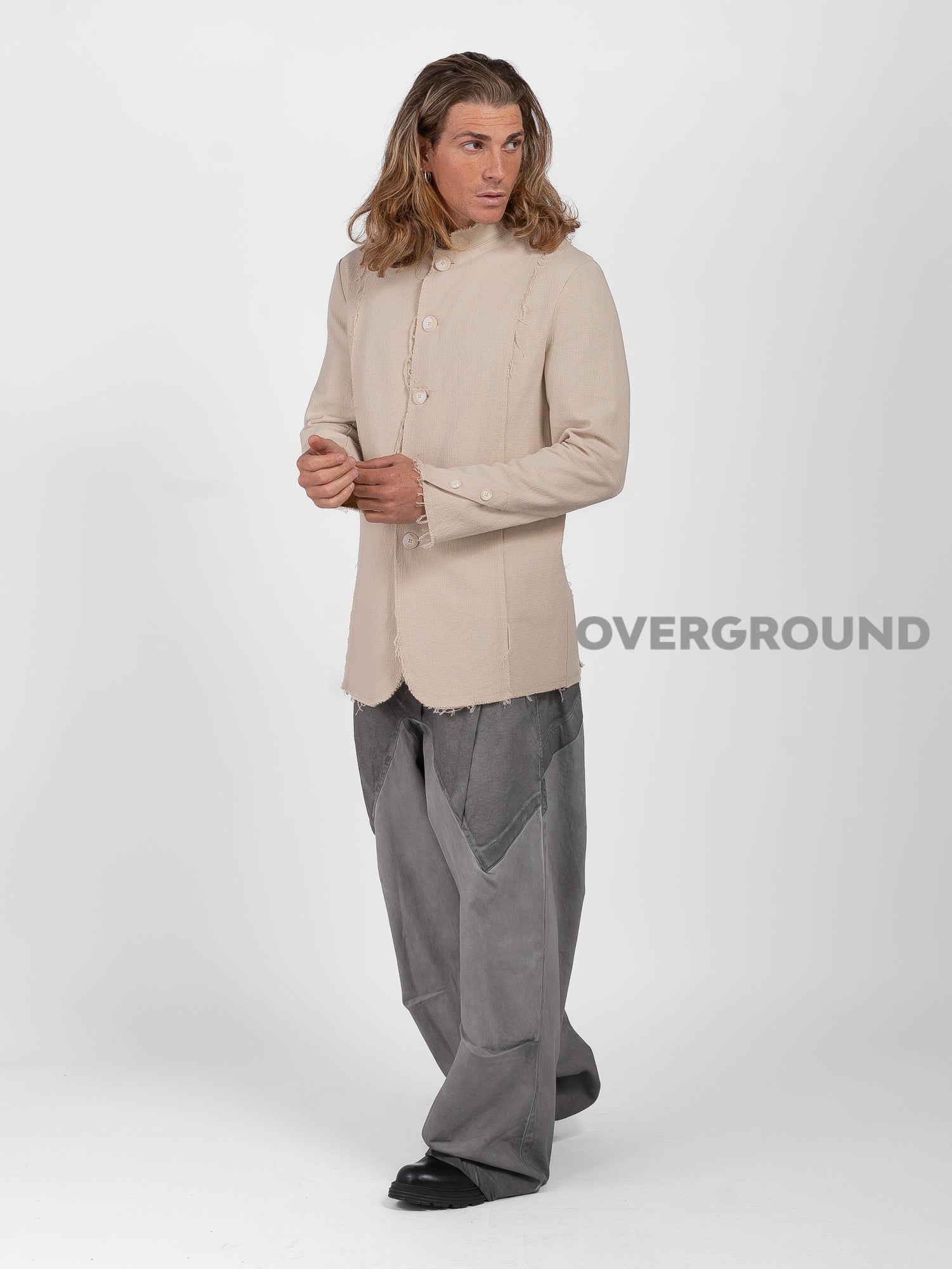 GIACCA COLLO COREANA CON TASCHE DAVANTI - OVERGROUND STORE 