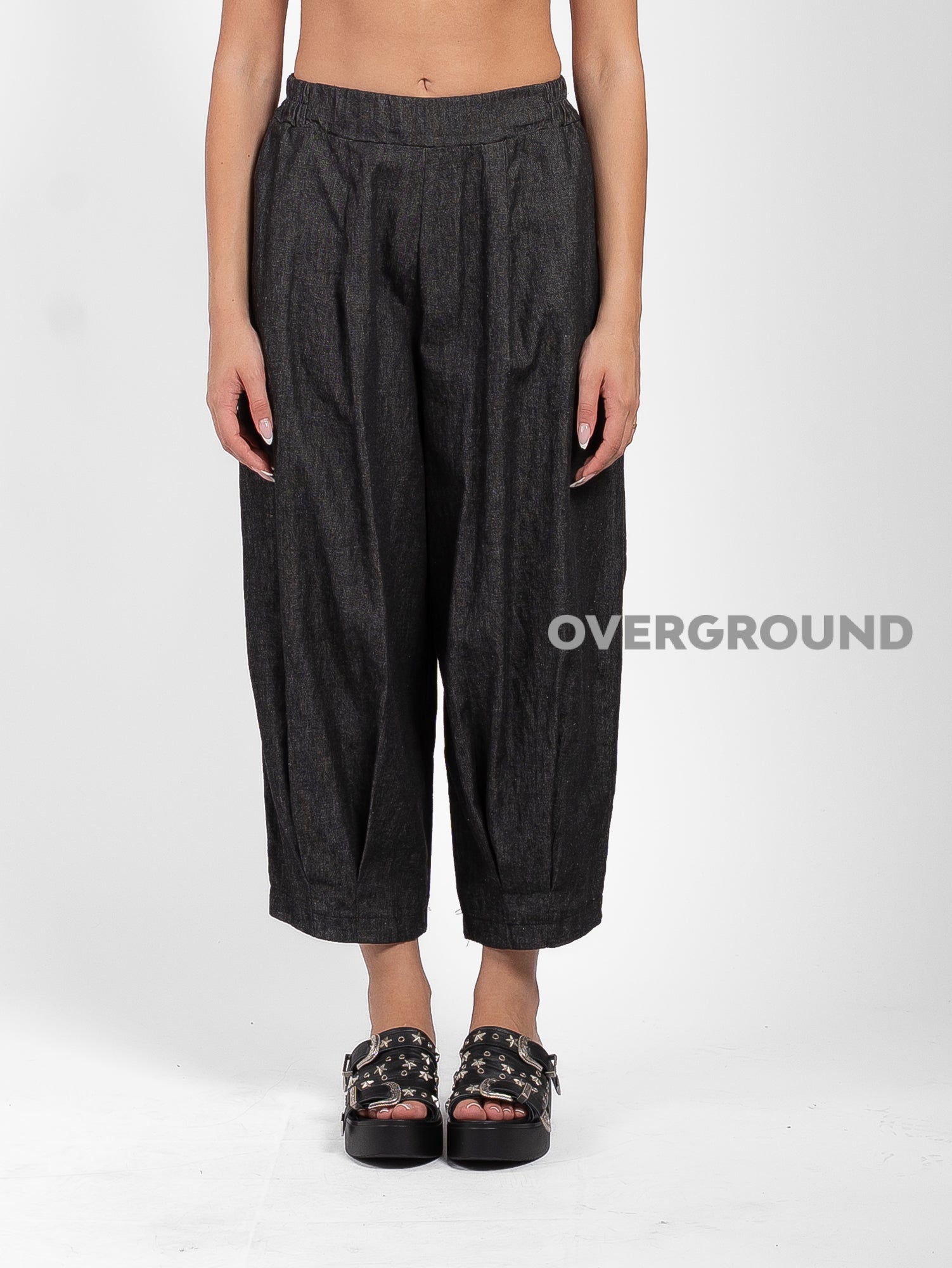 PANTALONE OVER CON GAMBULE CON CUCITURE IN FONDO