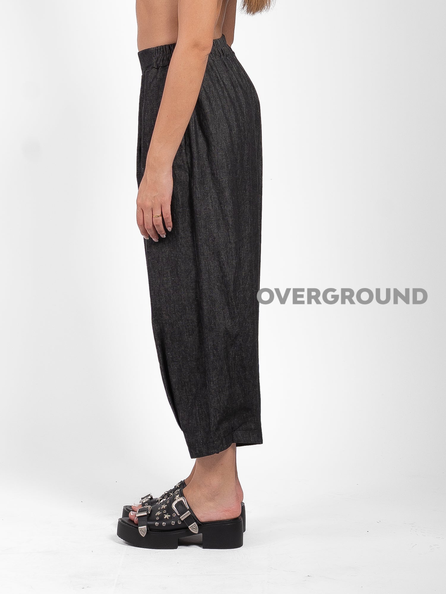 PANTALONE OVER CON GAMBULE CON CUCITURE IN FONDO