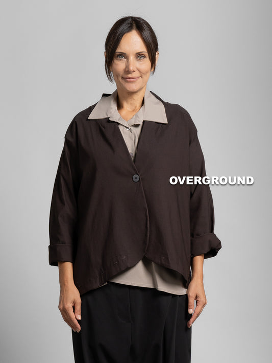 OVERSIZE-JACKE MIT EIN-KNOPF-VERSCHLUSS