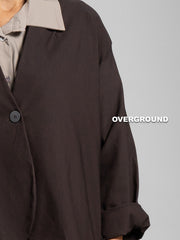 OVERSIZE-JACKE MIT EIN-KNOPF-VERSCHLUSS