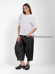 PANTALONE OVER CON GAMBULE CON CUCITURE IN FONDO