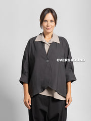 OVERSIZE-JACKE MIT EIN-KNOPF-VERSCHLUSS