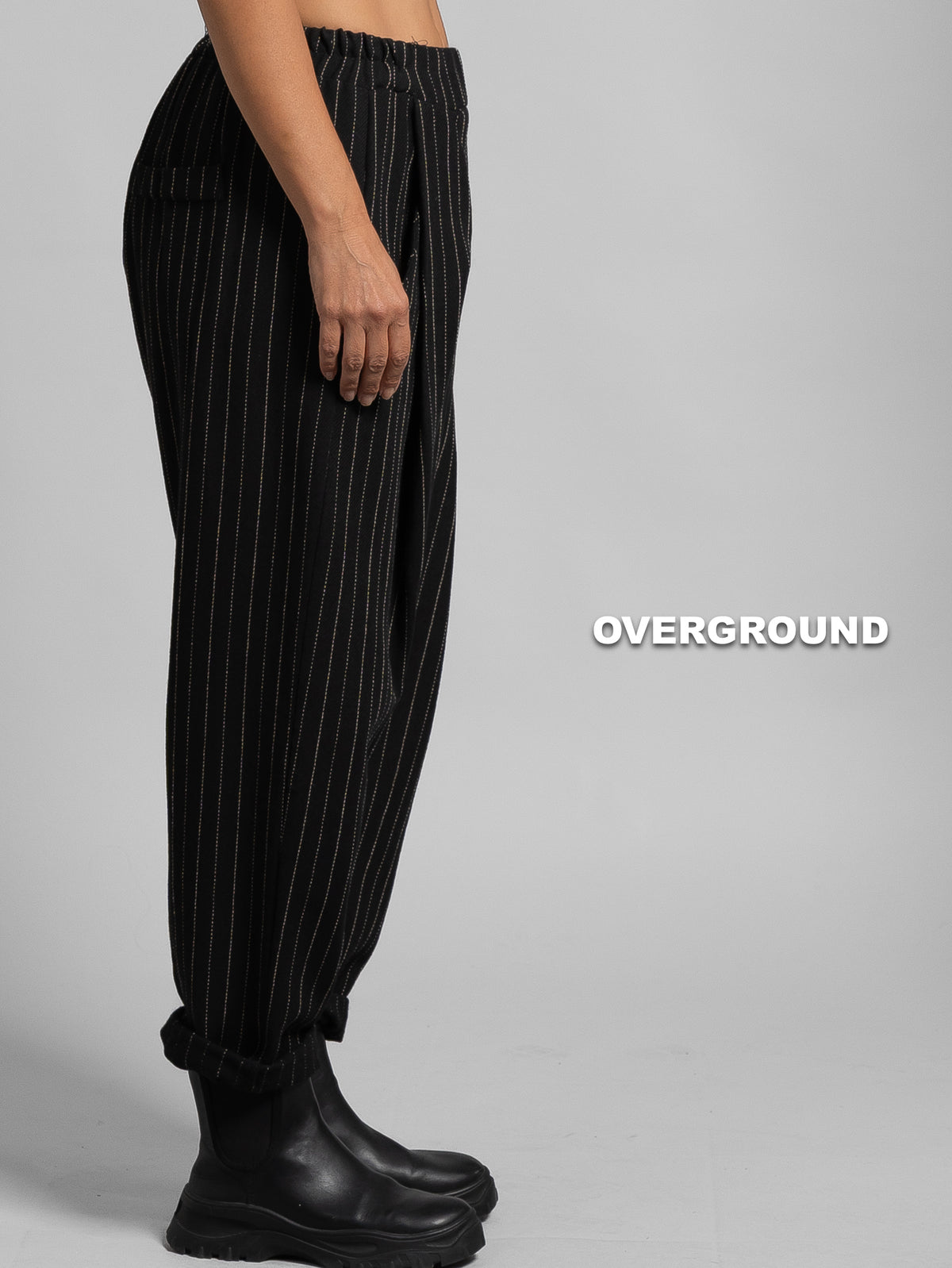 PANTALONE OVER GESSATO CAVALLO BASSO