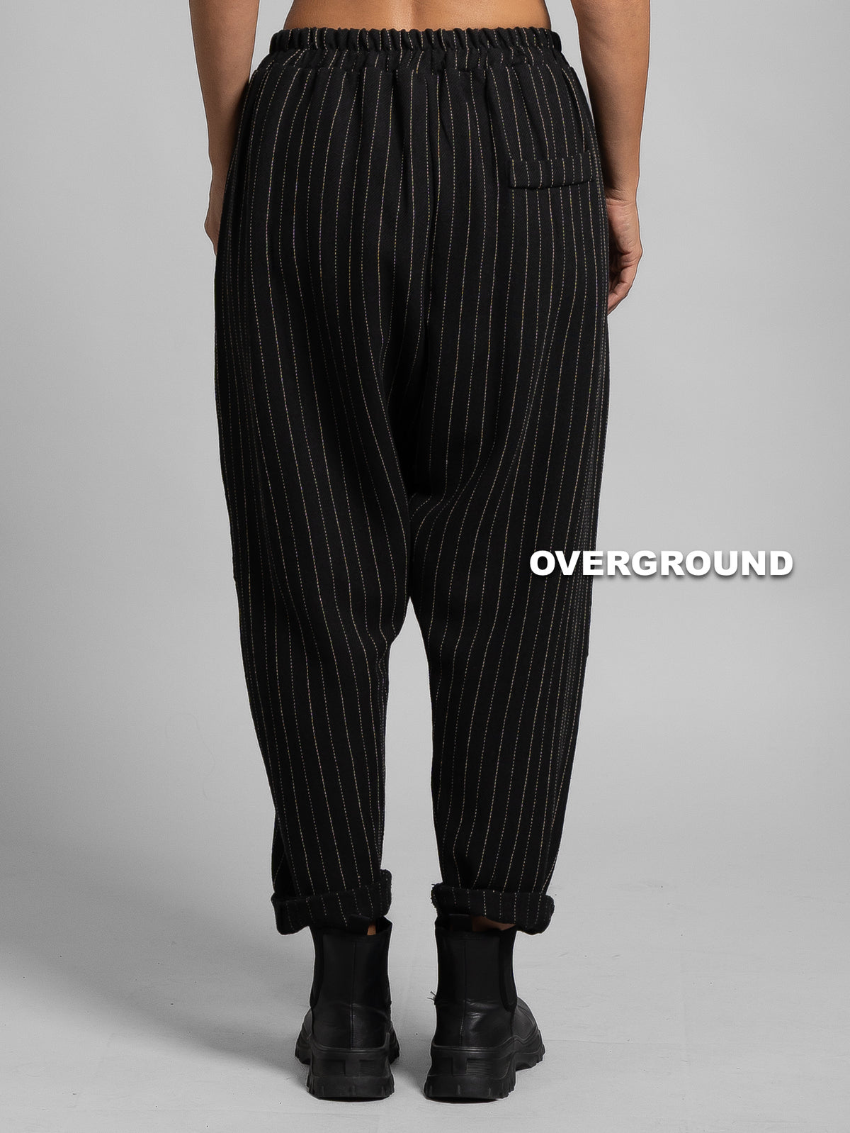 PANTALONE OVER GESSATO CAVALLO BASSO