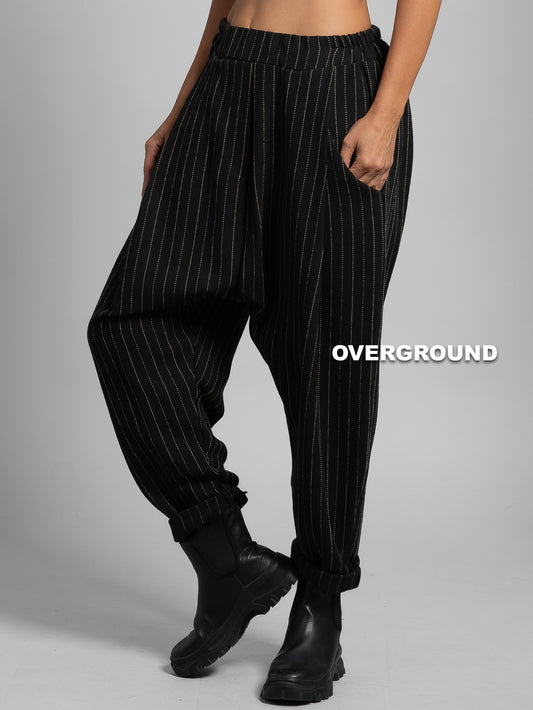 PANTALONE OVER GESSATO CAVALLO BASSO