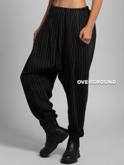 PANTALONE OVER GESSATO CAVALLO BASSO