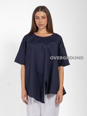 BLUSA OVER CON SPACCO DAVANTI