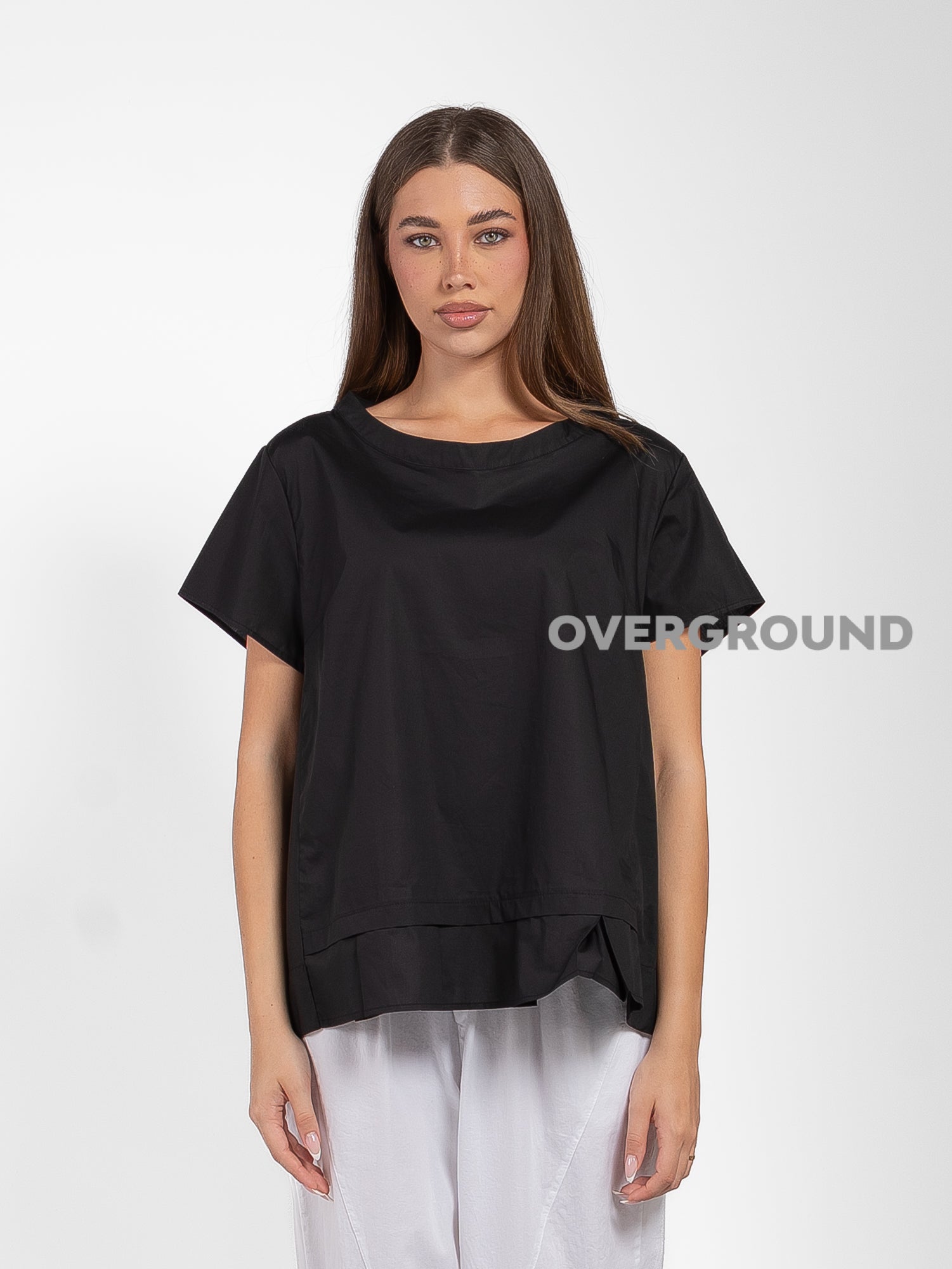 BLUSA OVER CON BALZA E SPACCHI