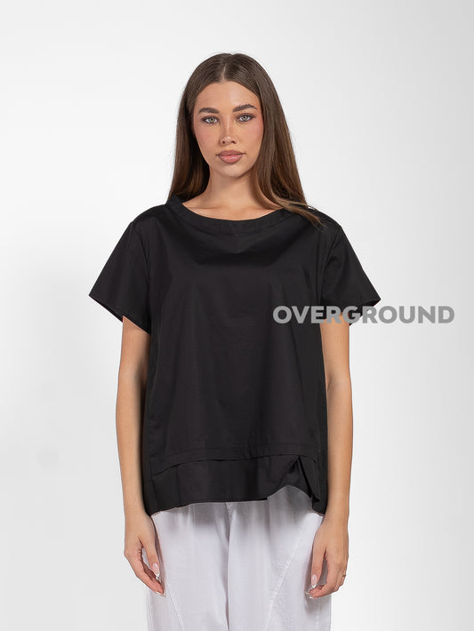BLUSA OVER CON BALZA E SPACCHI