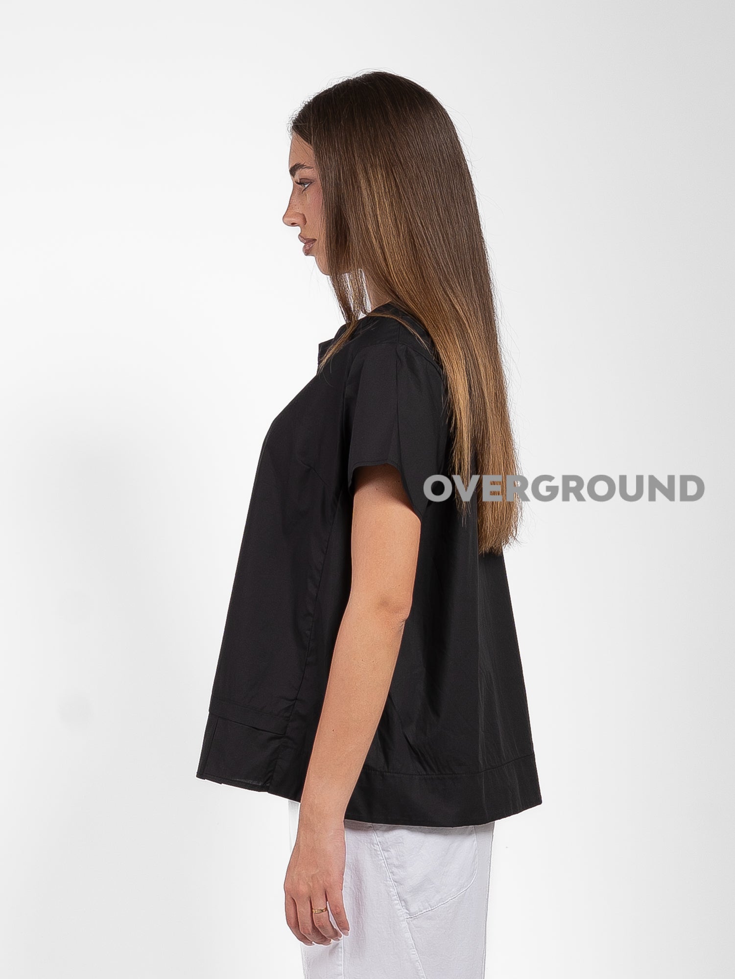 BLUSA OVER CON BALZA E SPACCHI