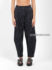 PANTALONE OVER RIGATO CON CUCITURE DAVANTI