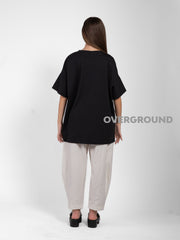 MAGLIA OVER SCOLLO  CON CUCITURE