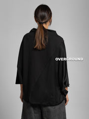 MAGLIA OVER DOPPIO TESSUTO MANICHE PIPISTRELLO