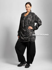 CAMICIA OVER VELATA IN FANTASIA FLOREALE E BOTTONI - OVERGROUND STORE 