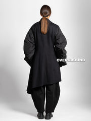 GIACCONE OVER LUNGO CON MANICHE A SBUFFO IN DOPPIO TESSUTO - OVERGROUND STORE 
