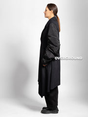 GIACCONE OVER LUNGO CON MANICHE A SBUFFO IN DOPPIO TESSUTO - OVERGROUND STORE 