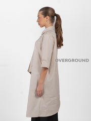 CAMICIA LUNGA ASIMMETRICA CON TASCONE LATERALE - OVERGROUND STORE 