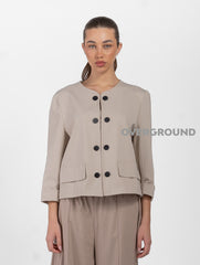 GIACCA SCOLLO TONDO CON DOPPIO BOTTONE - OVERGROUND STORE 