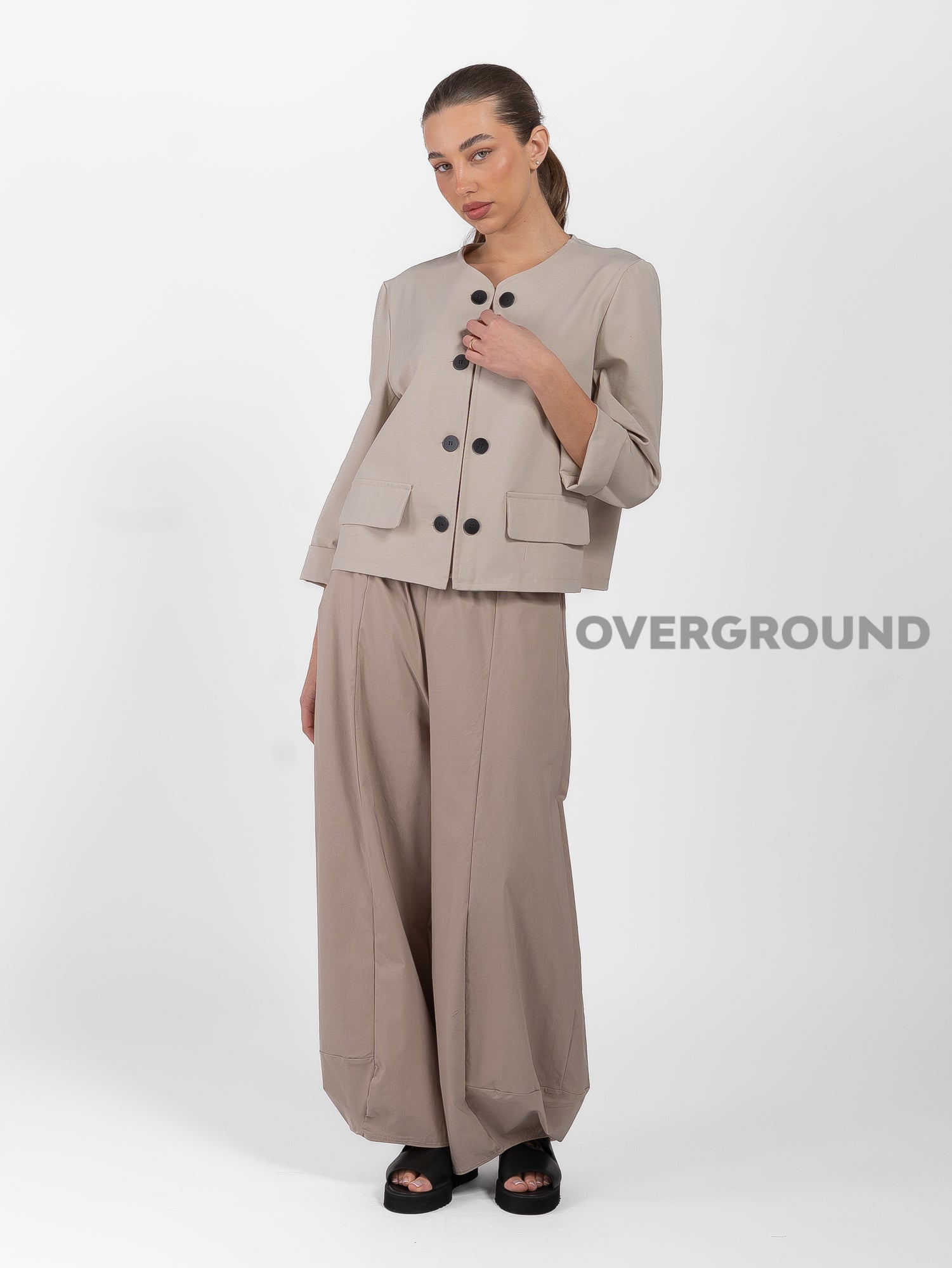 GIACCA SCOLLO TONDO CON DOPPIO BOTTONE - OVERGROUND STORE 