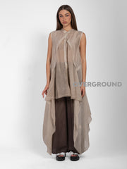 CAMICIA SMANICATA OVER VELATA CON PUNTE