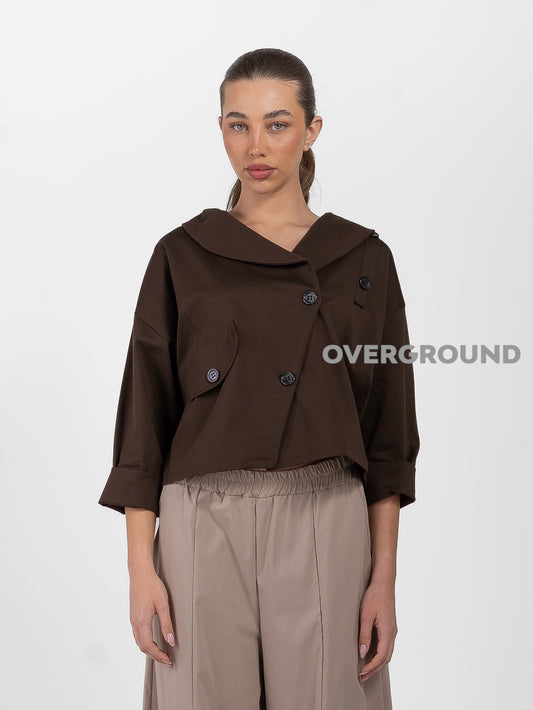 GIACCA CORTA CHIUSURA OBLIQUA E BOTTONI - OVERGROUND STORE 