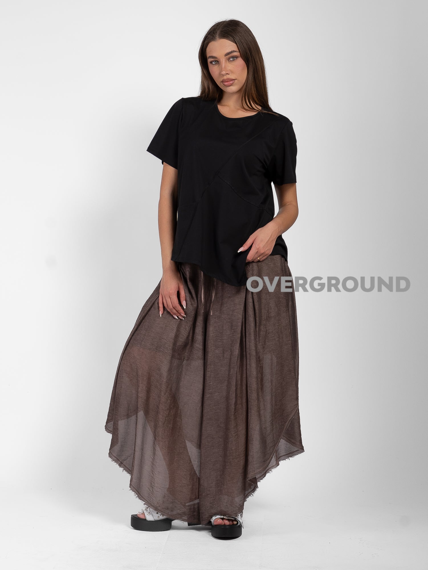 PANTALONE OVER GAMBULE LARGO E APERTO LATERALE