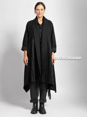 SPOLVERINO OVER A RIGHE CON TASCHE FRONTALI DOPPIO TESSUTO - OVERGROUND STORE 