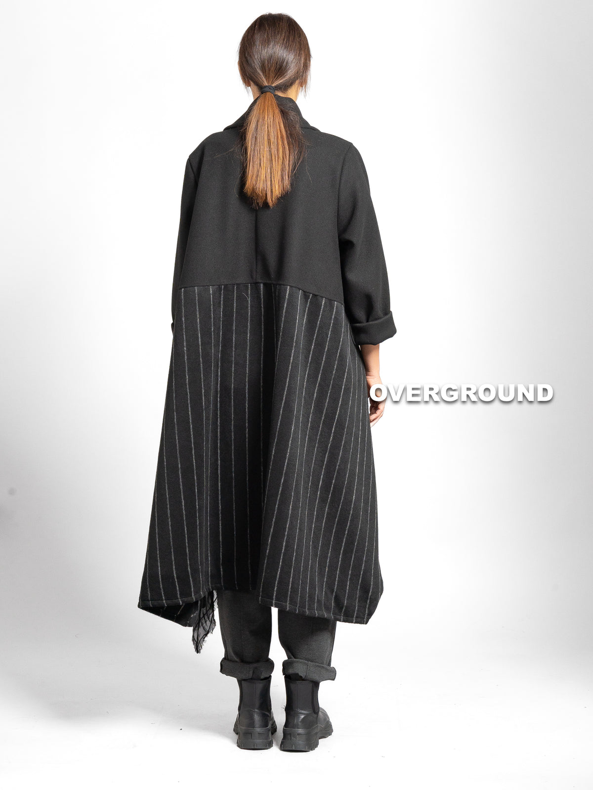 SPOLVERINO OVER A RIGHE CON TASCHE FRONTALI DOPPIO TESSUTO - OVERGROUND STORE 