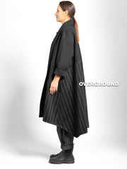 SPOLVERINO OVER A RIGHE CON TASCHE FRONTALI DOPPIO TESSUTO - OVERGROUND STORE 
