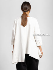 BLUSA ASIMMETRICA OVER LUNGA CON CUCITURE - OVERGROUND STORE 