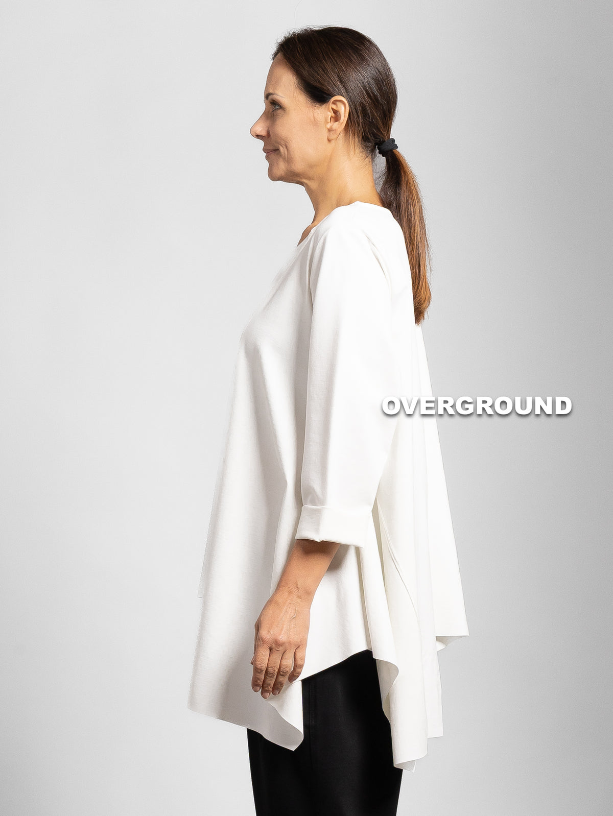 BLUSA ASIMMETRICA OVER LUNGA CON CUCITURE - OVERGROUND STORE 
