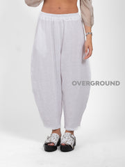 PANTALONE OVER LINO CON TASCONI DIETRO