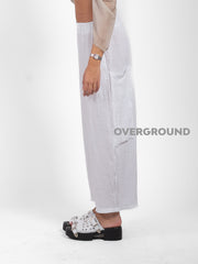 PANTALONE OVER LINO CON TASCONI DIETRO