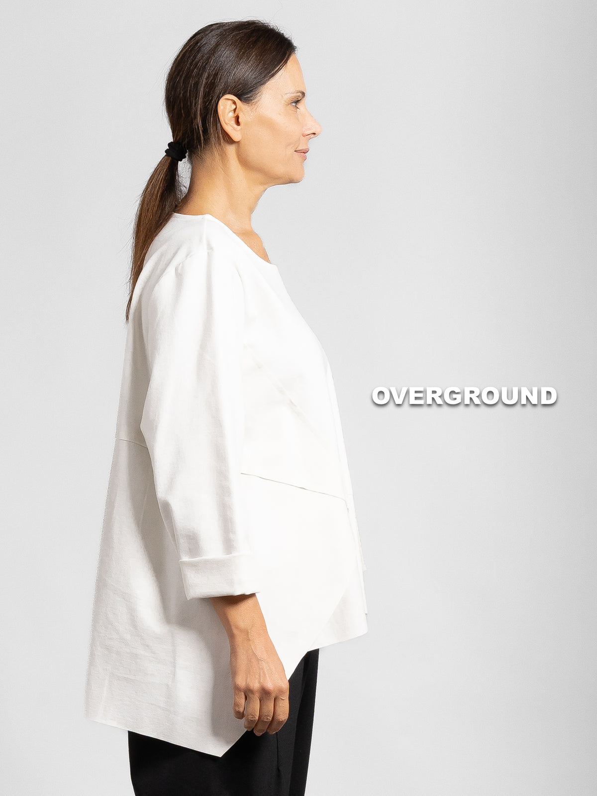 BLUSA OVER CON CUCITURE FRONTE-RETRO CON TASCA DAVANTI - OVERGROUND STORE 