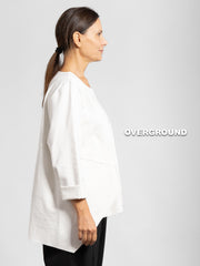 BLUSA OVER CON CUCITURE FRONTE-RETRO CON TASCA DAVANTI - OVERGROUND STORE 