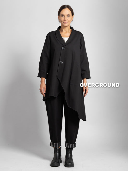 SPOLVERINO OVER LUNGO ASIMMETRICO CON TASCA - OVERGROUND STORE 