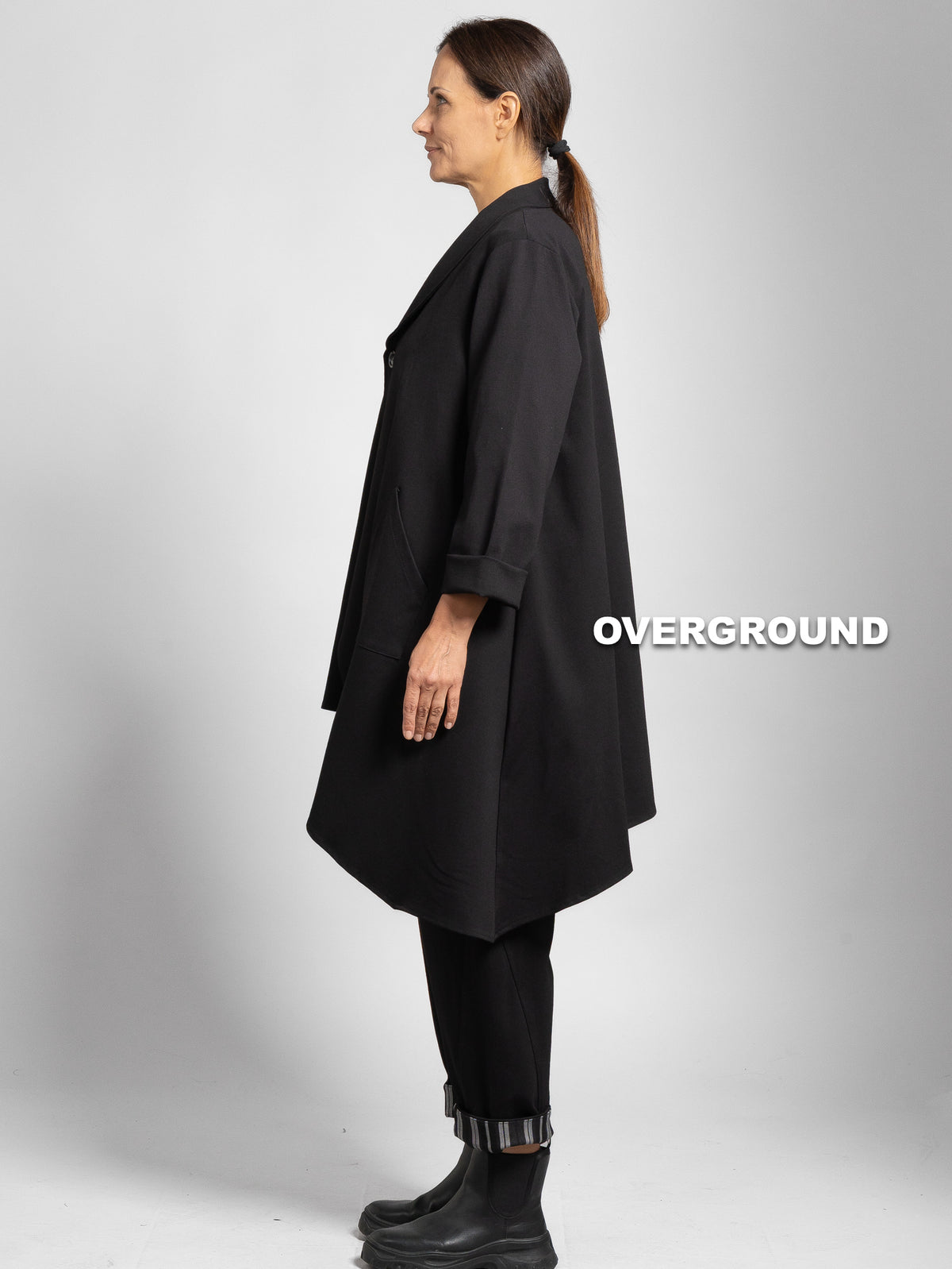 SPOLVERINO OVER LUNGO ASIMMETRICO CON TASCA - OVERGROUND STORE 