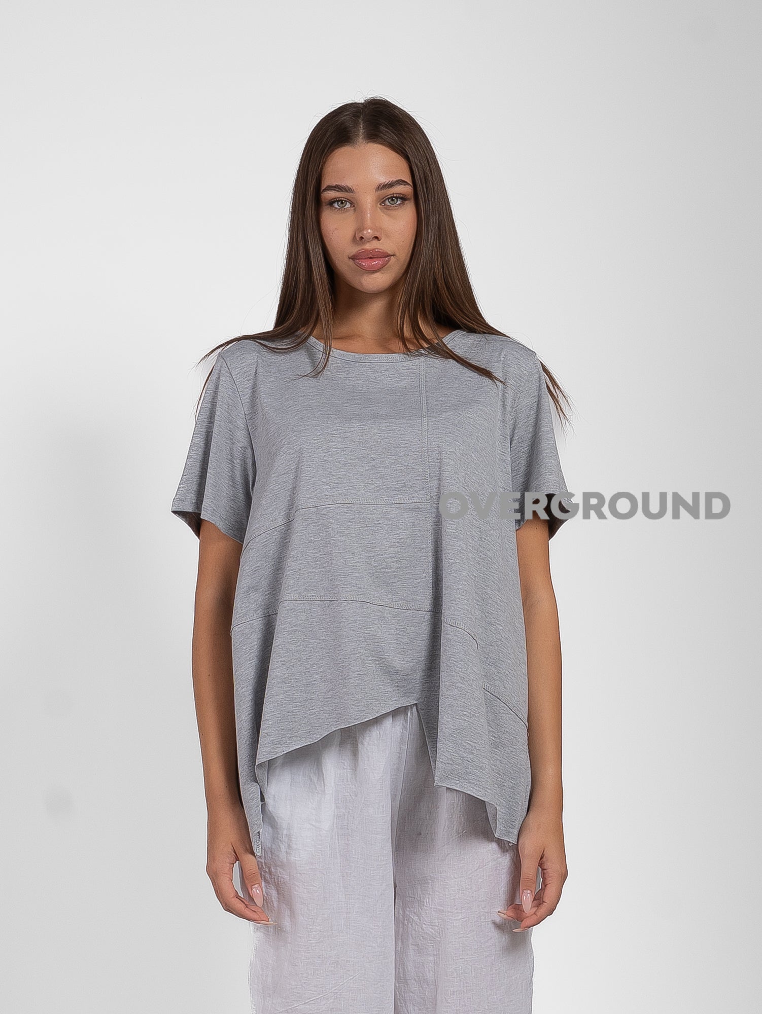 MAGLIA OVER ASIMMETRICA CON CUCITURE FRONTALI