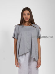 MAGLIA OVER ASIMMETRICA CON CUCITURE FRONTALI